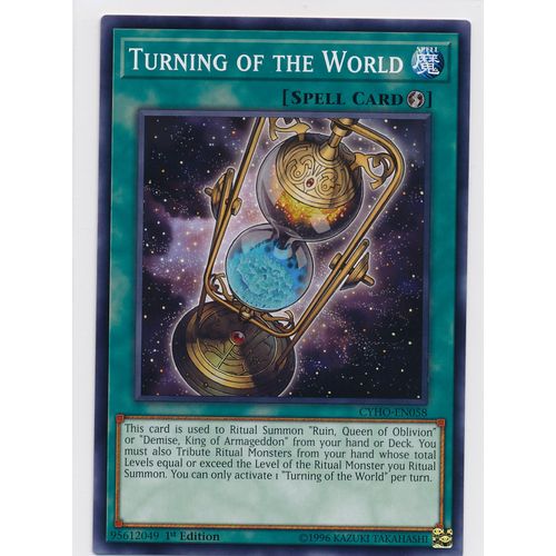 YuGiOh Cybernetic Horizon CYHO-EN058 Turning Of The World 1st Edition