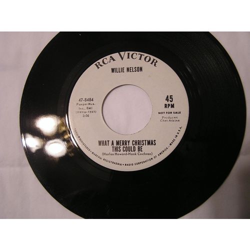 Willie Nelson Promo 45-PRETTY PAPER/WHAT A MERRY CHRISTMAS COULD BE