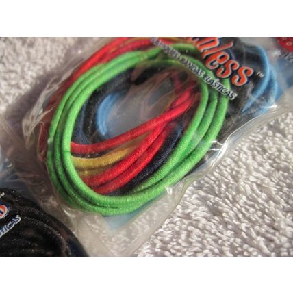 18 Goody Ouchless Ponytailer Hair Bands Elastics Thin 2004 Pouch Color Black