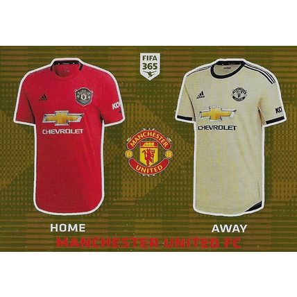 Panini's FIFA 365 2020 (Blue) Sticker: No.53 - Manchester United FC Home & Away