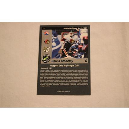 Darrin Madeley 1993 Classic Pro Hockey Prospects NO. 17
