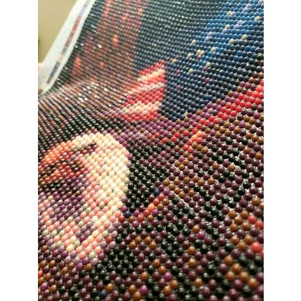 Finished Completed Diamond Painting #Izy-053 Patriotic USA Flag Eagle Unframed