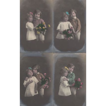 Children Getting Married Or At Wedding 4x Antique Postcard s