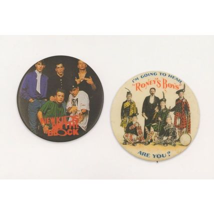 The New Kids On The Block 1990 Badge Button Postcard