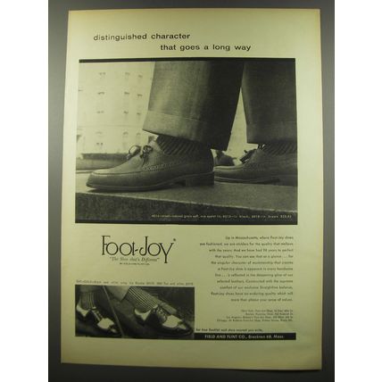 1955 Foot-Joy Shoes Ad - Distinguished character that goes a long way