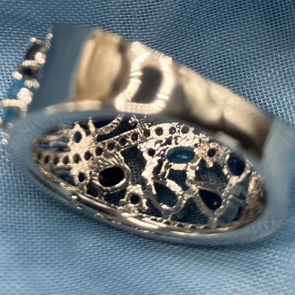 Ring Elegant Blue Aquamarine Tones Zirconia #781