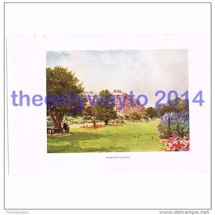 Hampton Court, Surrey, England, Book Illustration (Print), 1922