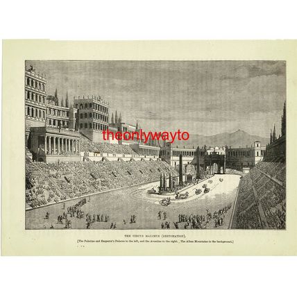 Circus Maximus, Rome, Restoration, Book Illustration (Print), 1888