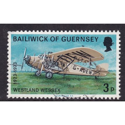 Guernsey 1973 Westland Wessex 3p Fine Used SG 85 VGC