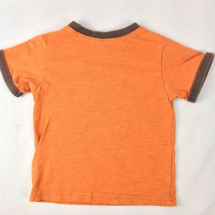 Miniwear Boys Infant Orange T-Shirt #23 Helicopter Short Sleeve Sz 18M