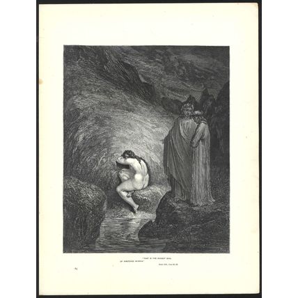 MYHRRA 1903 Gustave Doré - Dante Alighieri ANTIQUE ENGRAVING