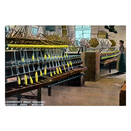 pt0935 - Lancashire Cotton Industry , Coloured Yarn Winding - Print 6x4