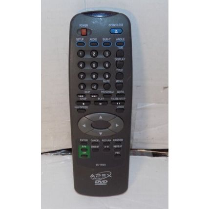 Apex DV-R383 Remote Control for DVD Player