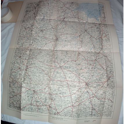 Vintage Motoring and Hiking Map F - Eastern England