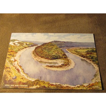 Valentines Postcard, River Wye, Chepstow Monmouthshire - Artist E.W.H / A1509