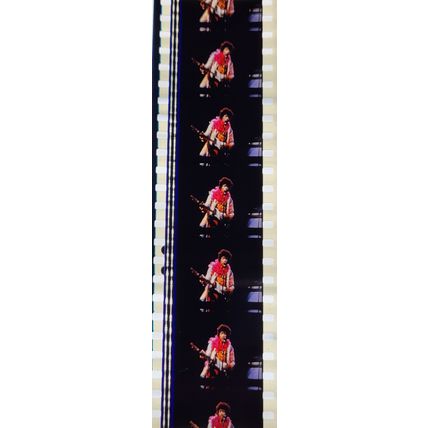 Jimi Hendrex. Pk MTP - C062j . 1 STRIP OF 5 - 35MM FILM CELLS. A very rare strip