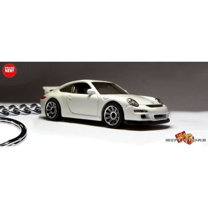 HTF RARE KEYCHAIN WHITE PORSCHE™ 911 GT3 RS NEW CUSTOM Ltd Ed GREAT GIFT