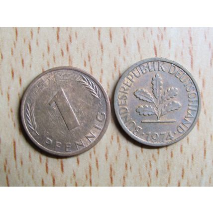 1974g 1 Pfennig Germany Coin