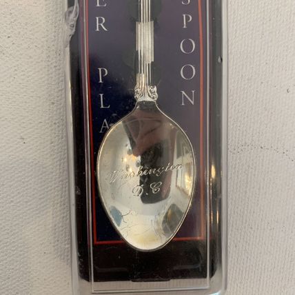 Washington DC Capital Collector Souvenir Spoon Watsons Silver Plated W Box 4.25"