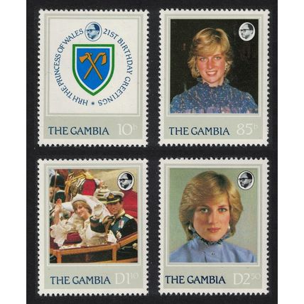 Gambia Diana Princess of Wales 21st Birthday 4v 1982 MNH SG#476-479