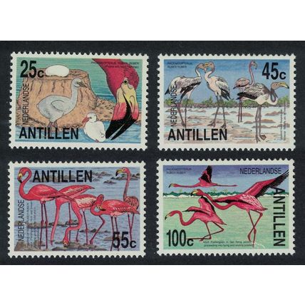 Neth. Antilles Greater Flamingos Birds 4v 1985 MNH SG#873-876