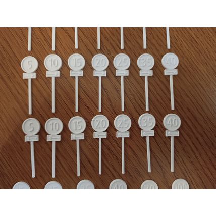OO / HO Gauge Modern speed limit signs 1:76 Scale for Model Railway pack of 25
