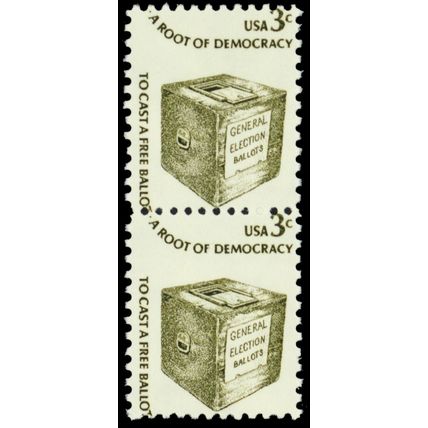 1584, MNH 3¢ Misperf Shift Freak Error Pair of Stamps - Stuart Katz