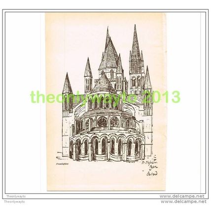 ST STEPHEN, CAEN, EAST END, FRANCE, Book Illustration (Print), c1897
