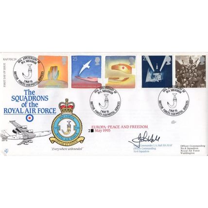 Squadrons Of The Royal Air Force Europa 1995 Peace & Freedom Hand Signed Flown F