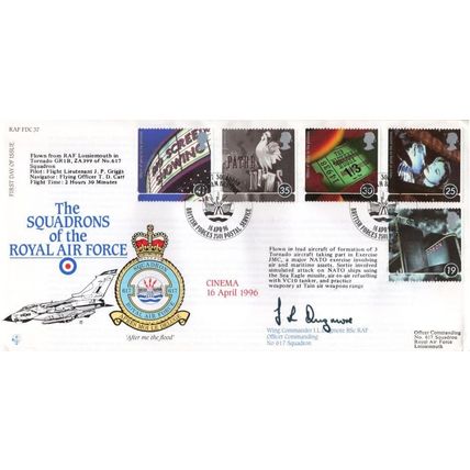Squadrons Of The Royal Air Force Cinema Military Flown Hand Signed FDC