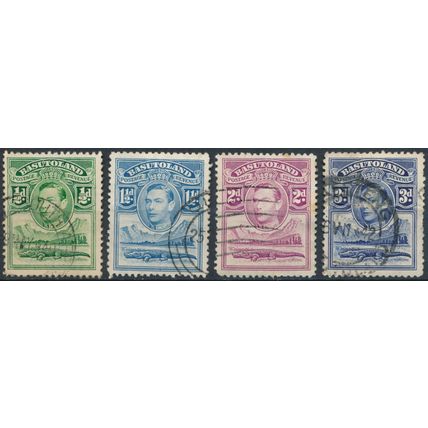 KGVI: 4 Values - Basutoland 1938 - FH - SG 18 & 20/2