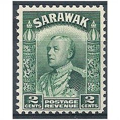 Sarawak 1934 SG107 2c Green Light Mounted.Mint.