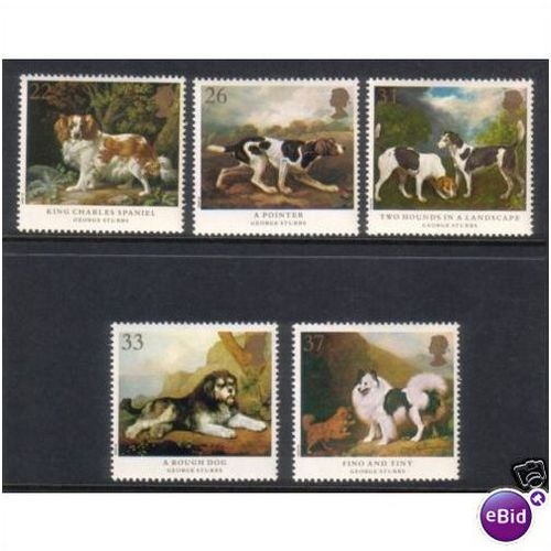 GB 1991 Dogs . George Stubbs Unmounted Mint SG 1531-1535