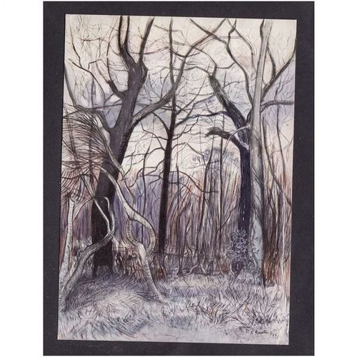 WINTER WOODS BY ANTHONY ROSSITER - NICE COLOURED - UNUSED