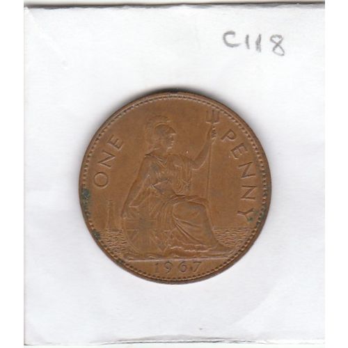 1967 Queen Elizabeth II 1d Penny (CN118)