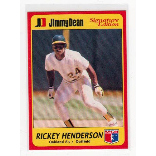 1991 Jimmy Dean Rickey Henderson baseball card #17 –HOF-Oddball