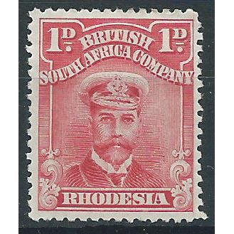 Rhodesia 1913 SG195 1d Rose-Red Mounted Mint . ..