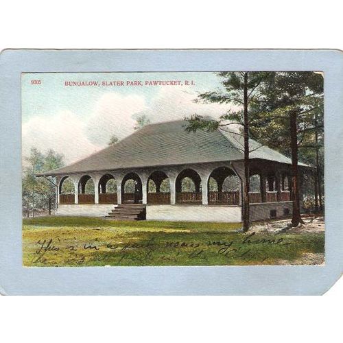 Rhode Island Pawtucket Postcard Bungalow Slater Park~1011