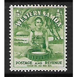 WESTERN SAMOA 1935 1/2d GREEN SAMOAN GIRL SG 180 M MINT