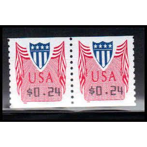 CVP33 24c Shield Very Fine MNH Pair PA5040