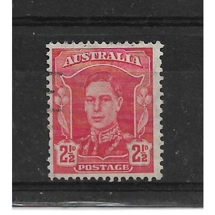 Australia.SG206 2 1/2d King George VI (Scarlet).Fine Used.Dec21t