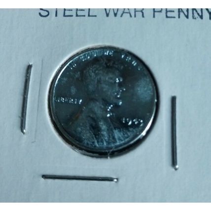 Two 1943 Steel War Pennies