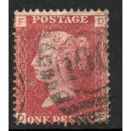 Sg43 1d red plate 149 fine used " D F " (REDS)