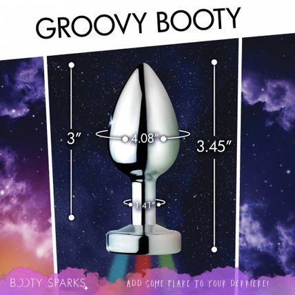 Light Up Anal Plug Medium Metal Rave Show Booty Sparks Ass Butt Play LED Aluminu