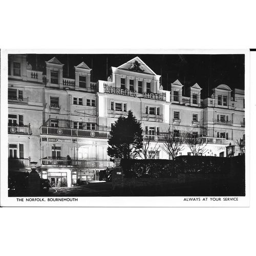 SUPERB REAL PHOTOGRAPHIC POSTCARD OF NORFOLK HOTEL BOURNEMOUTH DORSET (1296)