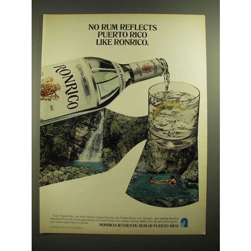 1979 Ronrico Rum Ad - No Rum Reflects Puerto Rico Like