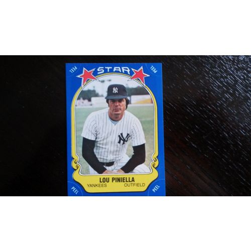 1981 Fleer Star Sticker Card # 045 Lou Piniella Excellent (5) New York Yankees