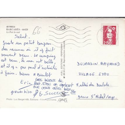 Port Barcares France Postcard posted VGC