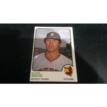 1973 Topps Card # 304 Duke Sims Good (2) Detroit Tigers