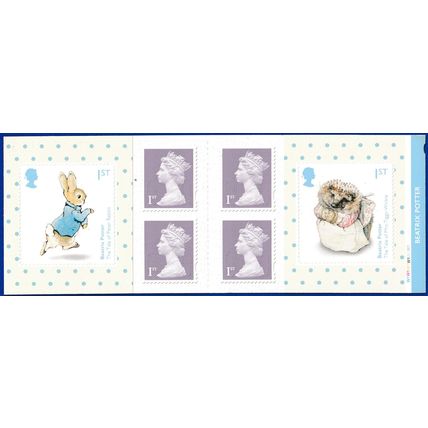GB 2016 PM52 CYLINDER Beatrix Potter Self Adhesive 1st Class Booklet